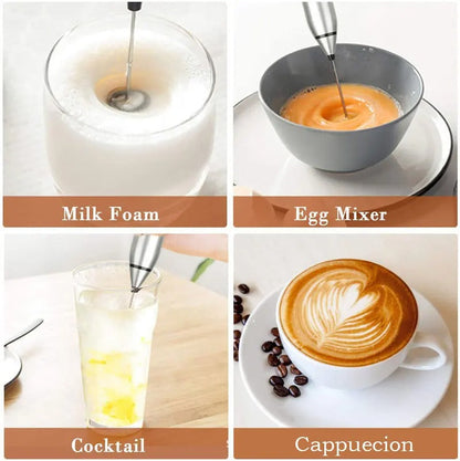 Coffee Beater 2 in 1 Rechargeable Electric Handheld Mixer | High Quality USB Milk Frother & Egg Beater