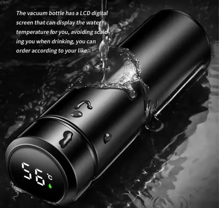 500ML LED Temperature Display Bottle, Stainless Steel Intellective Thermos with Double Bottom