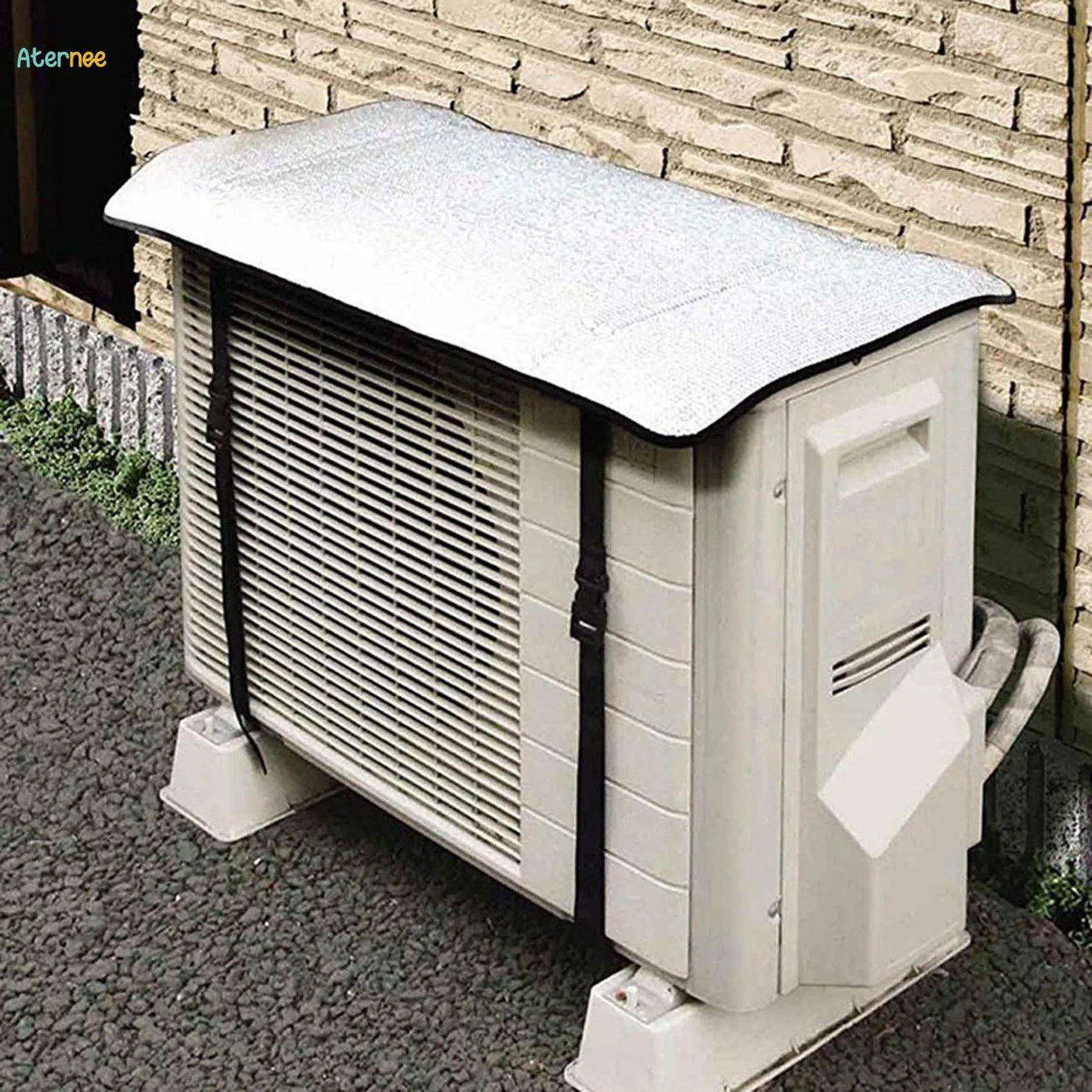 Ac Outdoor Unit Protector Heat Insulation Sunlight Shade Protector from Dust With Adjustable Buckle Rain Cover