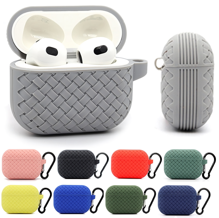 (Pack Of Three)Silicone Breathable Braided Case Cover – Soft TPU Protective Charging Case (With Three Different Colors)