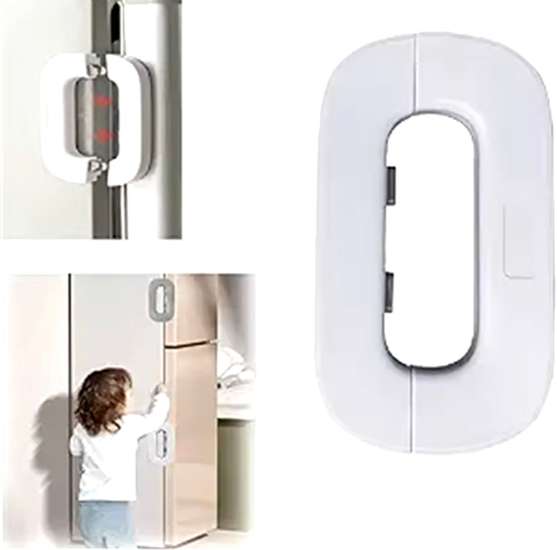 (Two)Multifunctional Fridge Door Drawer Lock, Household Refrigerator Lock, Baby Security Cabinet Lock