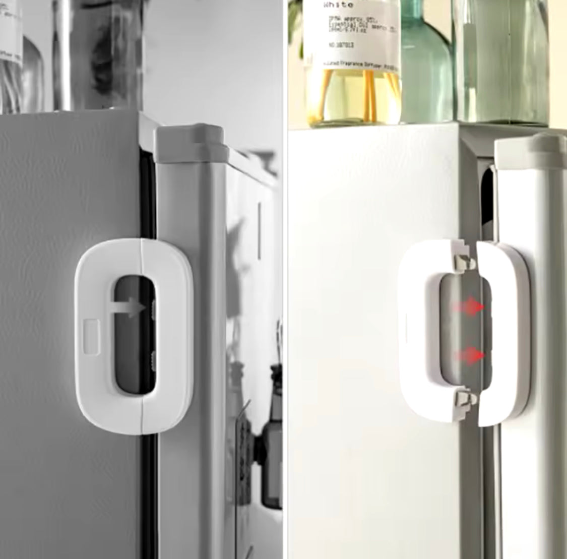 (Two)Multifunctional Fridge Door Drawer Lock, Household Refrigerator Lock, Baby Security Cabinet Lock