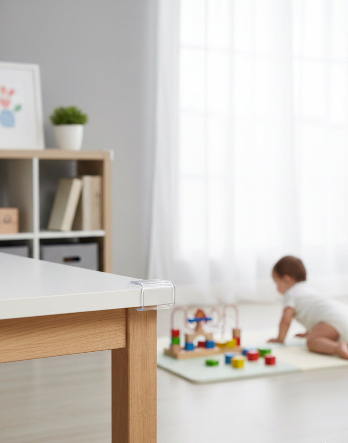 Set of 4 Baby Silicone Table Corner Protector, Furniture Edge Corner Protector