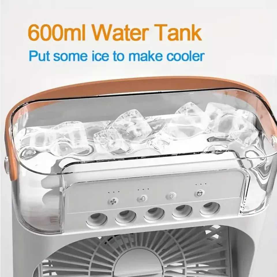 3 In 1 Portable Fan Air Conditioner, Desktop Electric Fan Air Cooler, USB Air Cooler Fan, Mini Air Freshener Cooling Fan