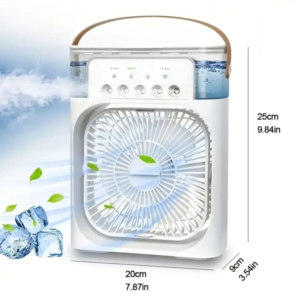 3 In 1 Portable Fan Air Conditioner, Desktop Electric Fan Air Cooler, USB Air Cooler Fan, Mini Air Freshener Cooling Fan