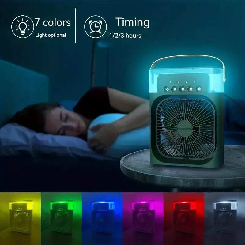 3 In 1 Portable Fan Air Conditioner, Desktop Electric Fan Air Cooler, USB Air Cooler Fan, Mini Air Freshener Cooling Fan