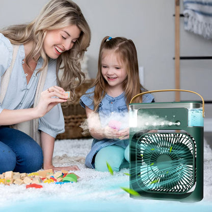 3 In 1 Portable Fan Air Conditioner, Desktop Electric Fan Air Cooler, USB Air Cooler Fan, Mini Air Freshener Cooling Fan