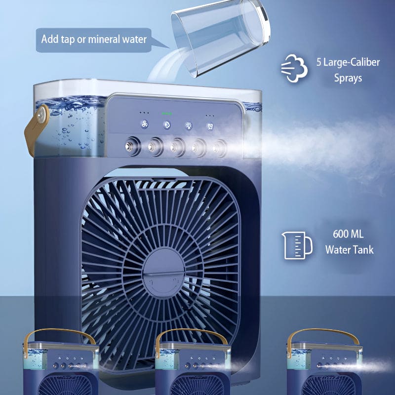 3 In 1 Portable Fan Air Conditioner, Desktop Electric Fan Air Cooler, USB Air Cooler Fan, Mini Air Freshener Cooling Fan