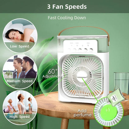 3 In 1 Portable Fan Air Conditioner, Desktop Electric Fan Air Cooler, USB Air Cooler Fan, Mini Air Freshener Cooling Fan