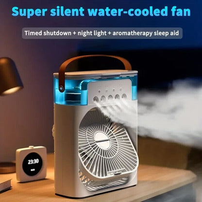 3 In 1 Portable Fan Air Conditioner, Desktop Electric Fan Air Cooler, USB Air Cooler Fan, Mini Air Freshener Cooling Fan