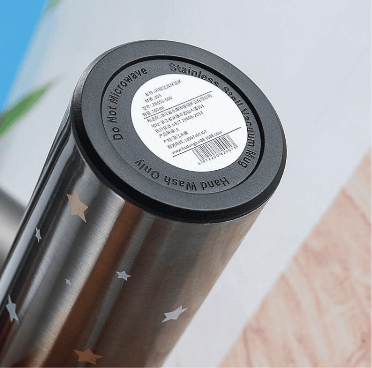 500ML LED Temperature Display Bottle, Stainless Steel Intellective Thermos with Double Bottom