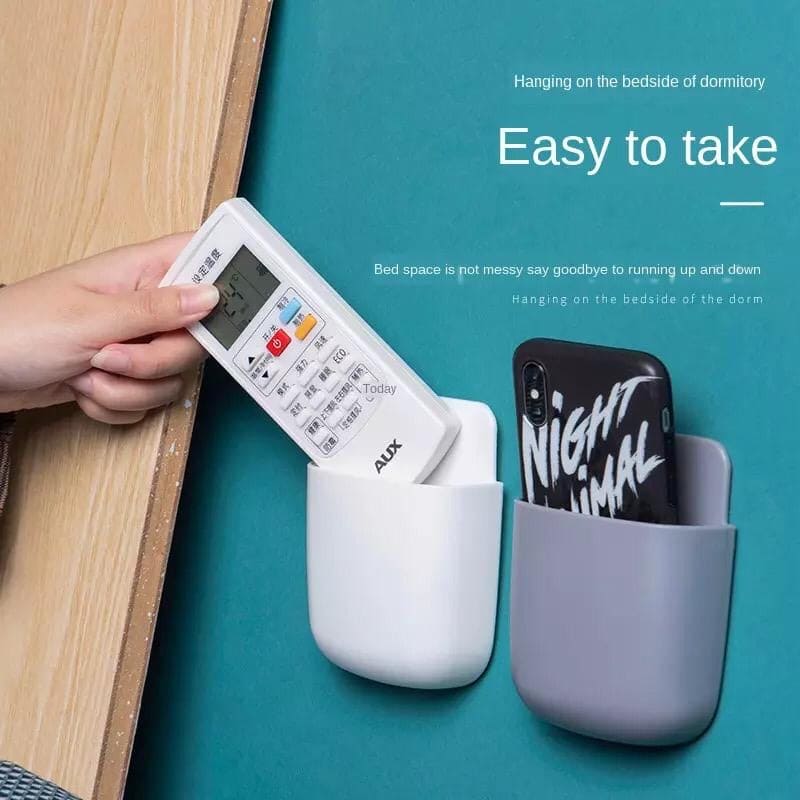 (Two)Self-Adhesive Remote Control Storage Box, Phone Charging Station