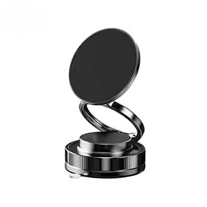 360° Folding Magnetic Phone Holder with Vacuum Suction | Strong Dashboard & Windshield Car Mount | Adjustable Mobile & Desk Stand