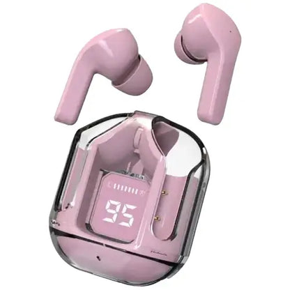 Air 31 Wireless Earbuds with Transparent Crystal Case,Type-C Charging (Random Color)