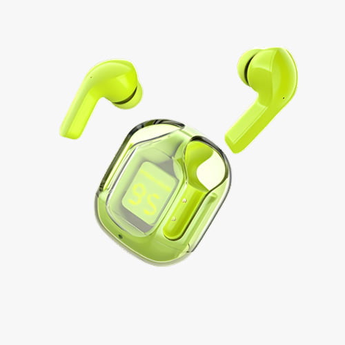 Air 31 Wireless Earbuds with Transparent Crystal Case,Type-C Charging (Random Color)